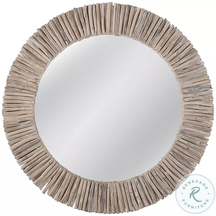 Splay Whitewash Wall Mirror