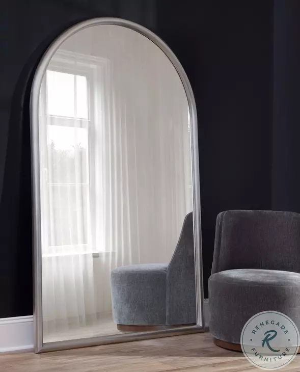 Malia Silver Leaf Floor Mirror