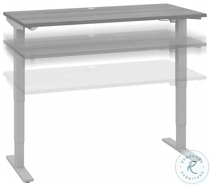 Move 40 Platinum Grey 60" Electric Height Adjustable Standing Desk