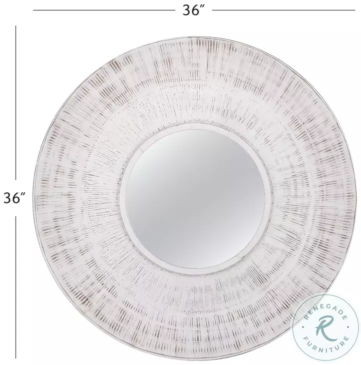 Ocean Distressed White Wall Mirror