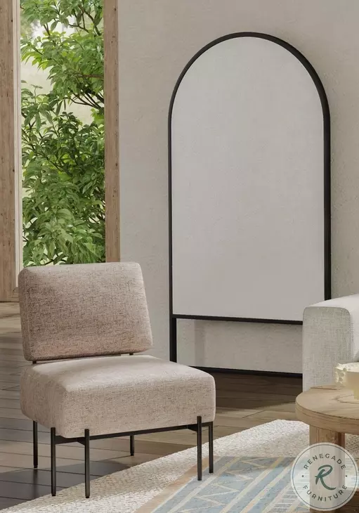 Kai Matte Black Floor Mirror