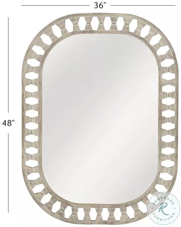 Enya Whitewash Wall Mirror