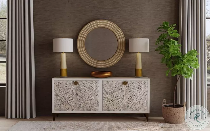 Astern Natural And White Wall Mirror