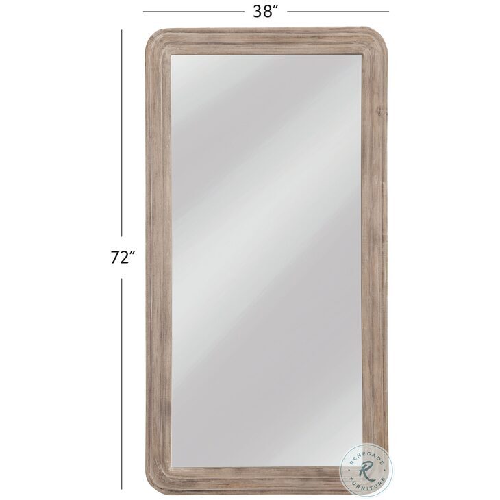 Gage Whitewash Floor Mirror From Bassett Mirror Coleman Furniture