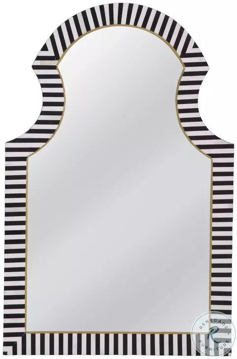 Martens Black And Cream Wall Mirror