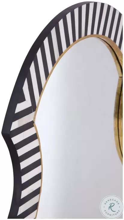 Martens Black And Cream Wall Mirror