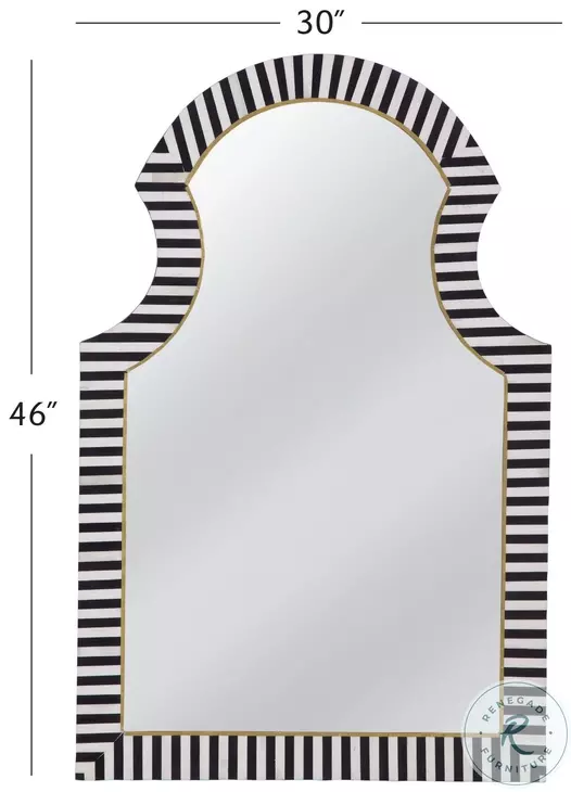 Martens Black And Cream Wall Mirror