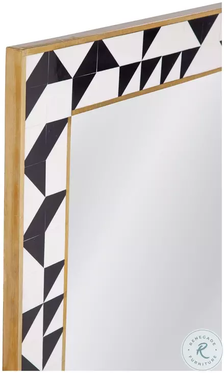 Macari Black And Cream Wall Mirror