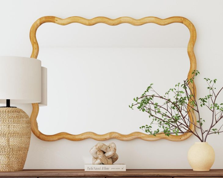Rider Wood Frame Rectangular Wall Mirror