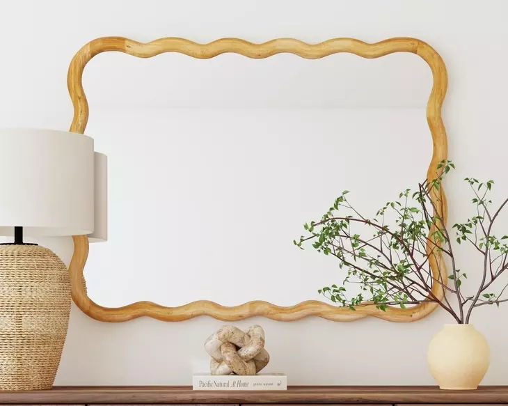 Rider Wood Frame Rectangular Wall Mirror