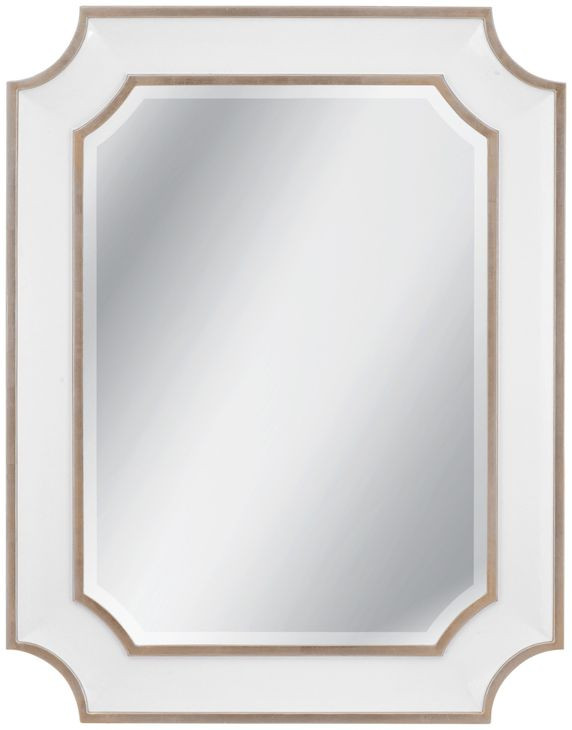 Preston Ant Silver and White Rectangular Wall Mirror