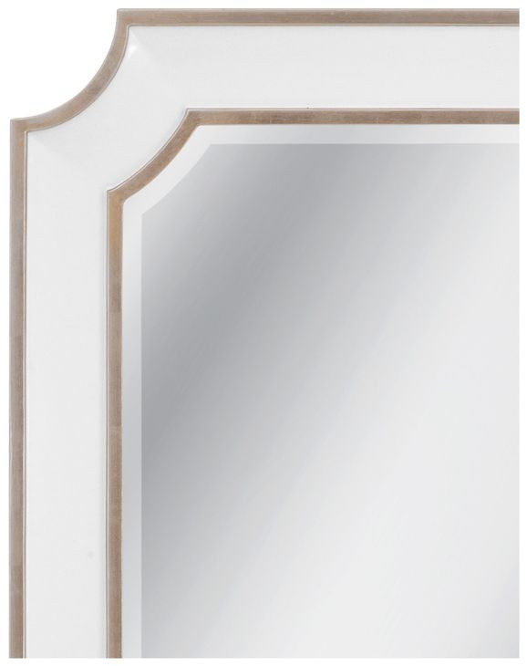 Preston Ant Silver and White Rectangular Wall Mirror