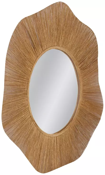 Althea Natural Round Wall Mirror