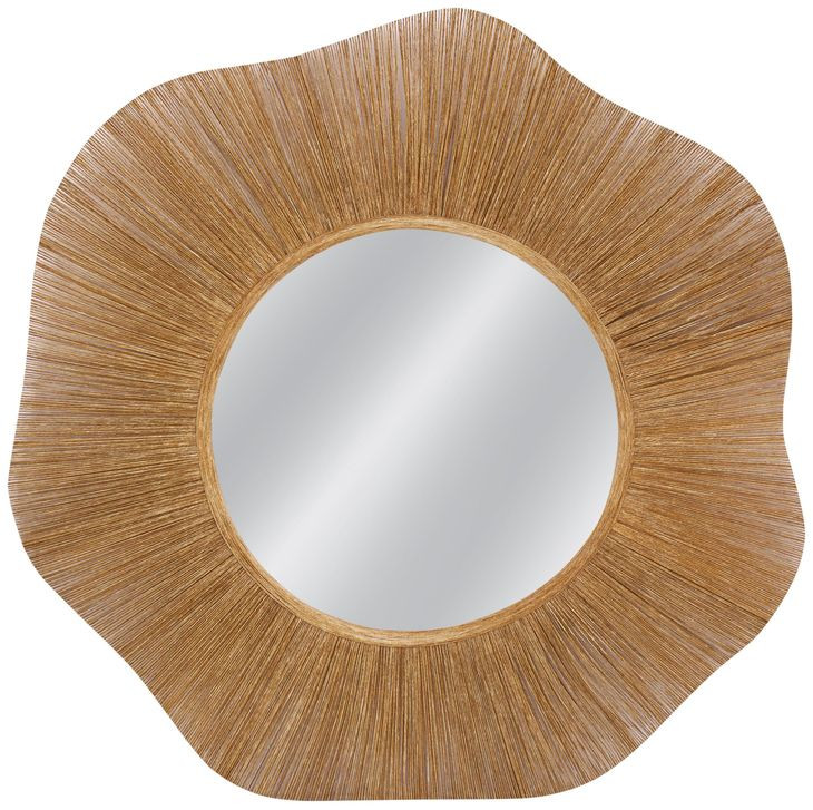 Althea Natural Round Wall Mirror