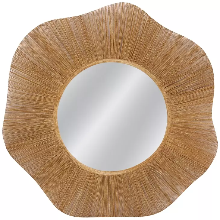 Althea Natural Round Wall Mirror