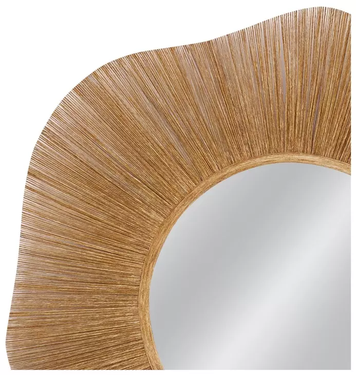 Althea Natural Round Wall Mirror