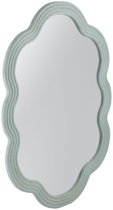 Arianna Matte Light Blue Free Form Wall Mirror