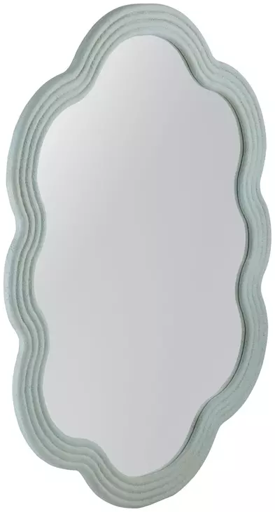 Arianna Matte Light Blue Free Form Wall Mirror