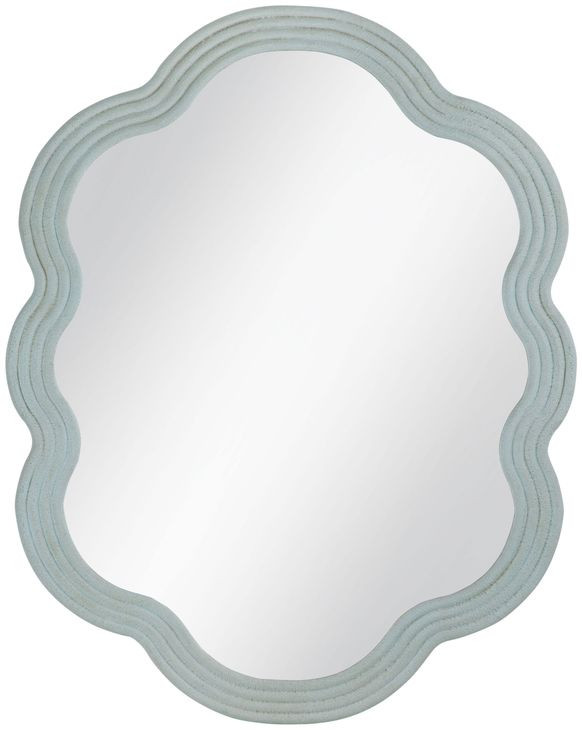 Arianna Matte Light Blue Free Form Wall Mirror