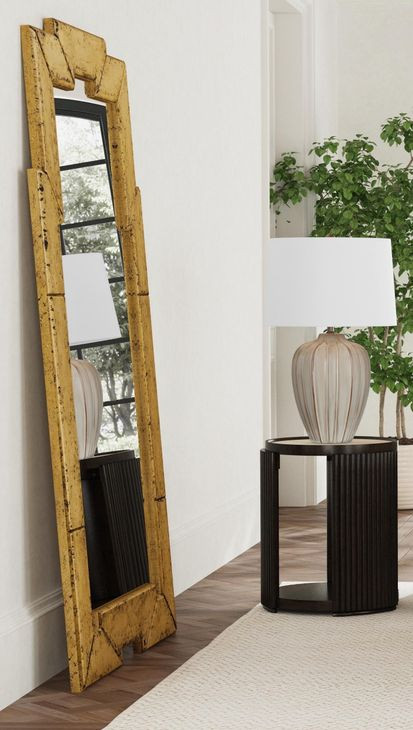 Metouro Ant Gold Rectangular Floor Mirror