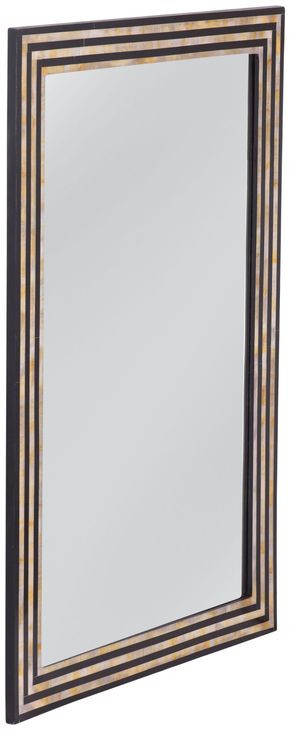 Stepford Black and Cream Rectangular Wall Mirror