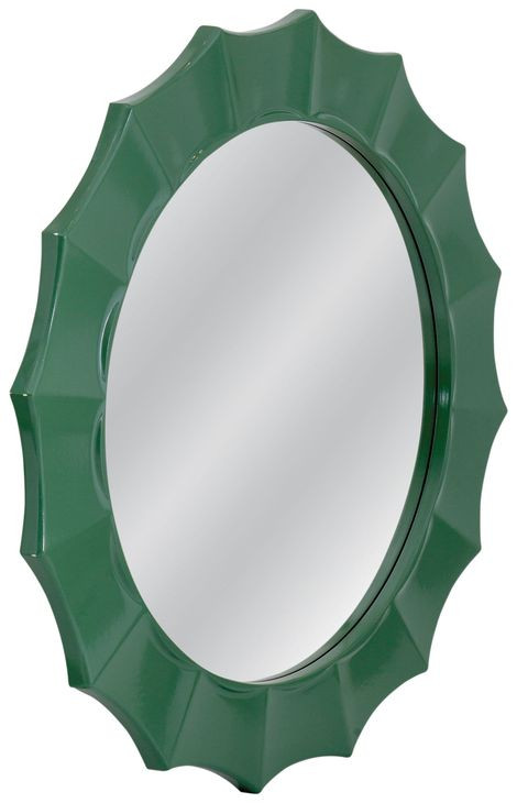Altair Rich Green Round Wall Mirror