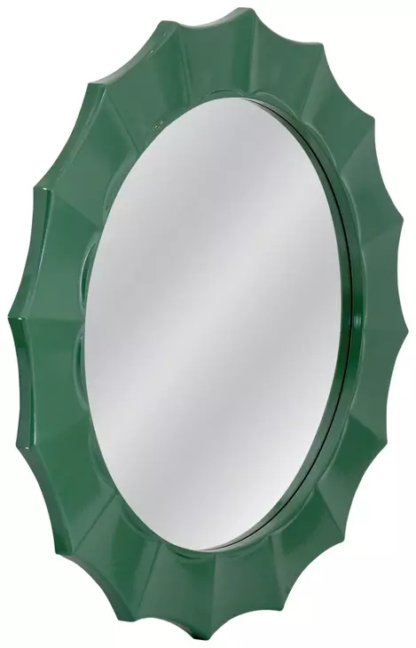 Altair Rich Green Round Wall Mirror