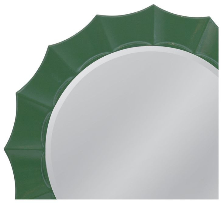 Altair Rich Green Round Wall Mirror