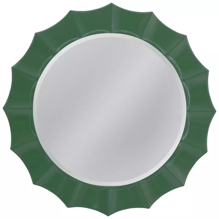 Altair Rich Green Round Wall Mirror