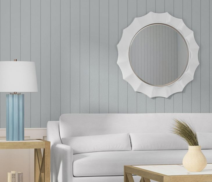 Altair Glossy White Round Wall Mirror