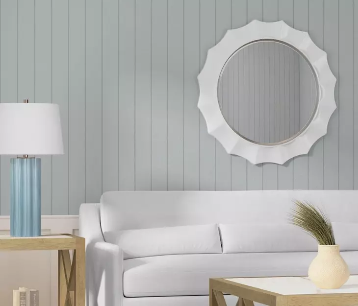 Altair Glossy White Round Wall Mirror
