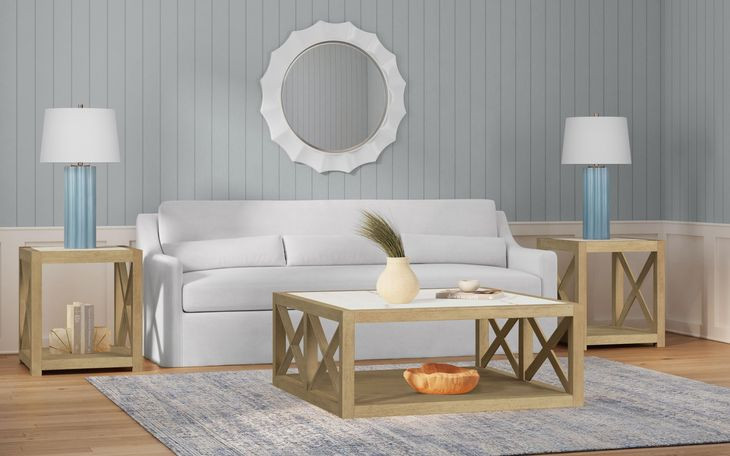 Altair Glossy White Round Wall Mirror