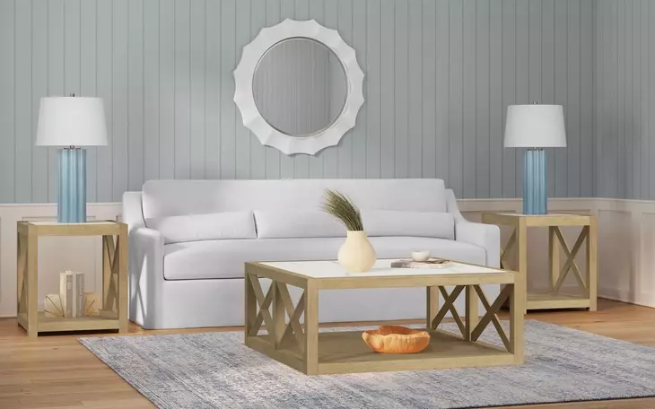 Altair Glossy White Round Wall Mirror
