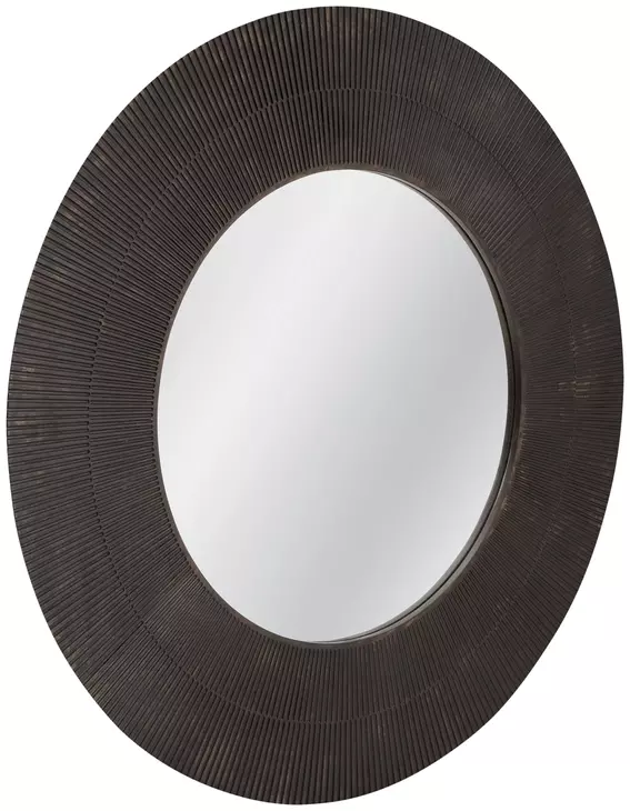 Karolina Matte Black Round Wall Mirror