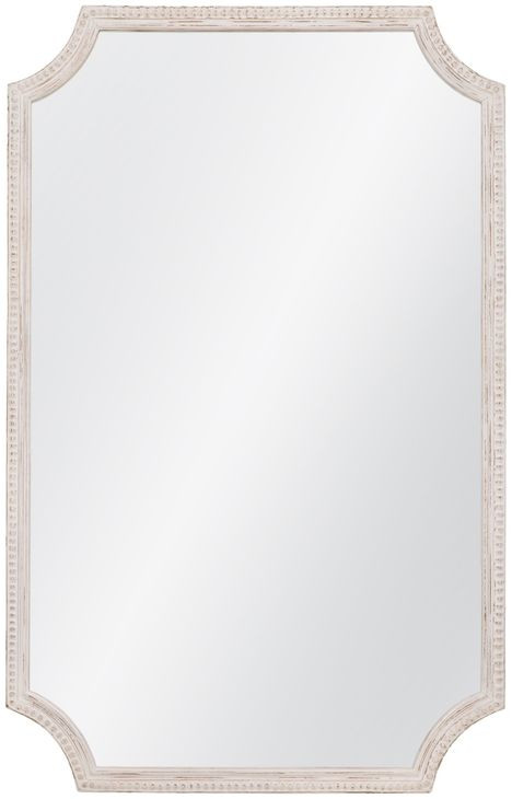 Hendrix Distressed White Rectangular Wall Mirror