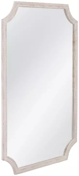 Hendrix Distressed White Rectangular Wall Mirror