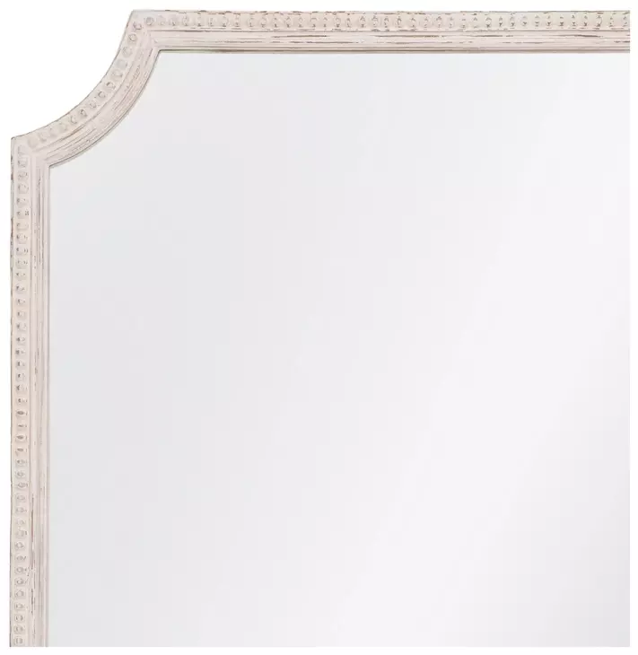 Hendrix Distressed White Rectangular Wall Mirror