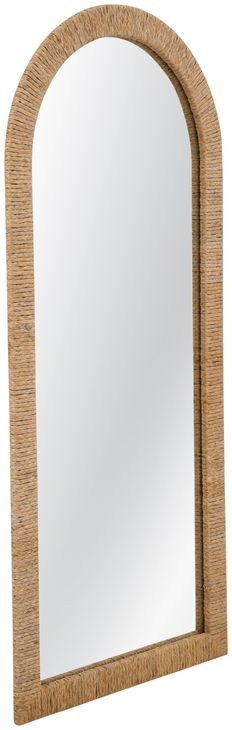 Jaleene Warm Natural Tan Arched Floor Mirror