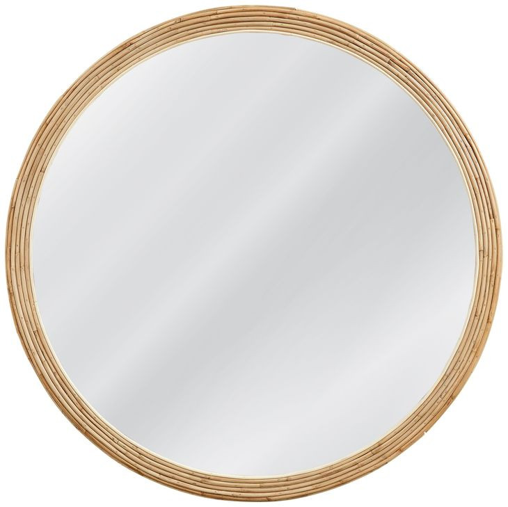 Grayson Natural Round Wall Mirror