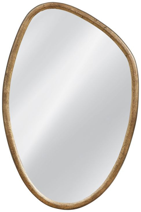Margot Warm Gold Bronze Free Form Wall Mirror