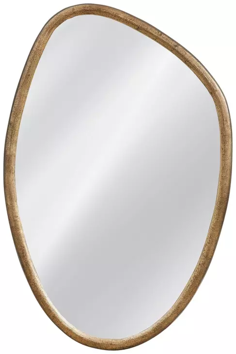 Margot Warm Gold Bronze Free Form Wall Mirror