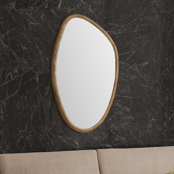 Margot Warm Gold Bronze Free Form Wall Mirror