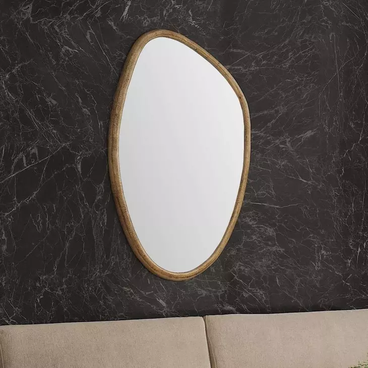 Margot Warm Gold Bronze Free Form Wall Mirror