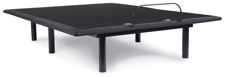 Head Up Only Foundation Charcoal Gray King Adjustable Head Base with USB Charging