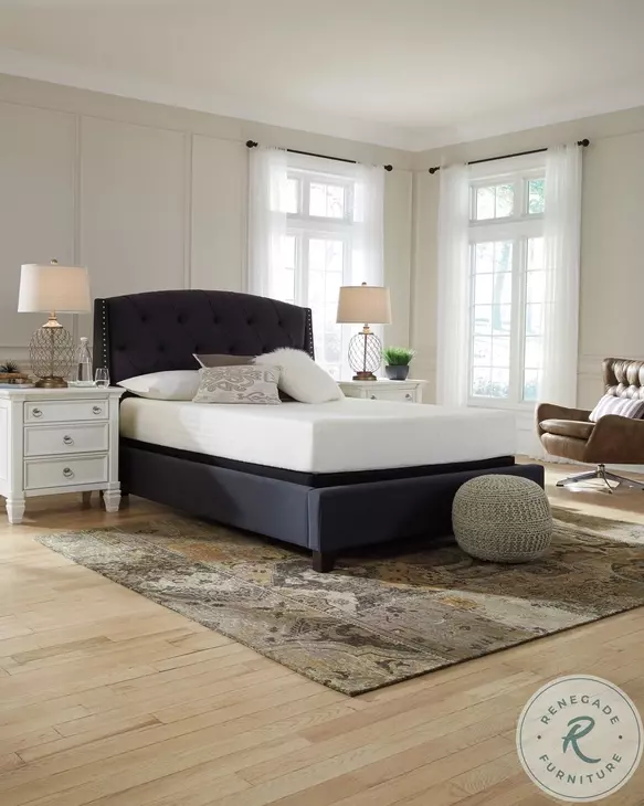 Chime White 10" Full Luxury Firm Mattress with Foundation