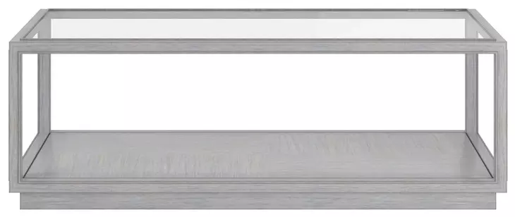 Glaze Vintage Blue Rectangular Glass Top Cocktail Table