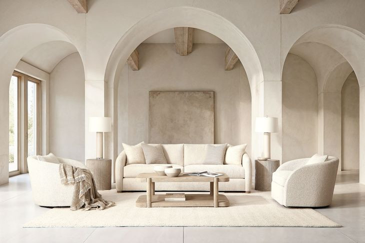 Antibes Warm Roz and Pumice Accent Table