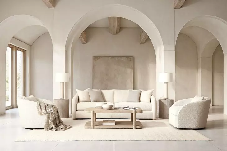Antibes Warm Roz and Pumice Accent Table