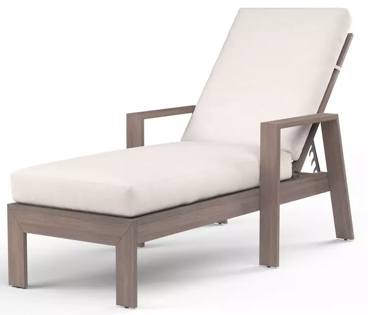 Laguna Canvas Natural 77" Outdoor Chaise Lounge