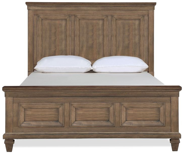 Mariana Mocha and Beige Queen Panel Bed